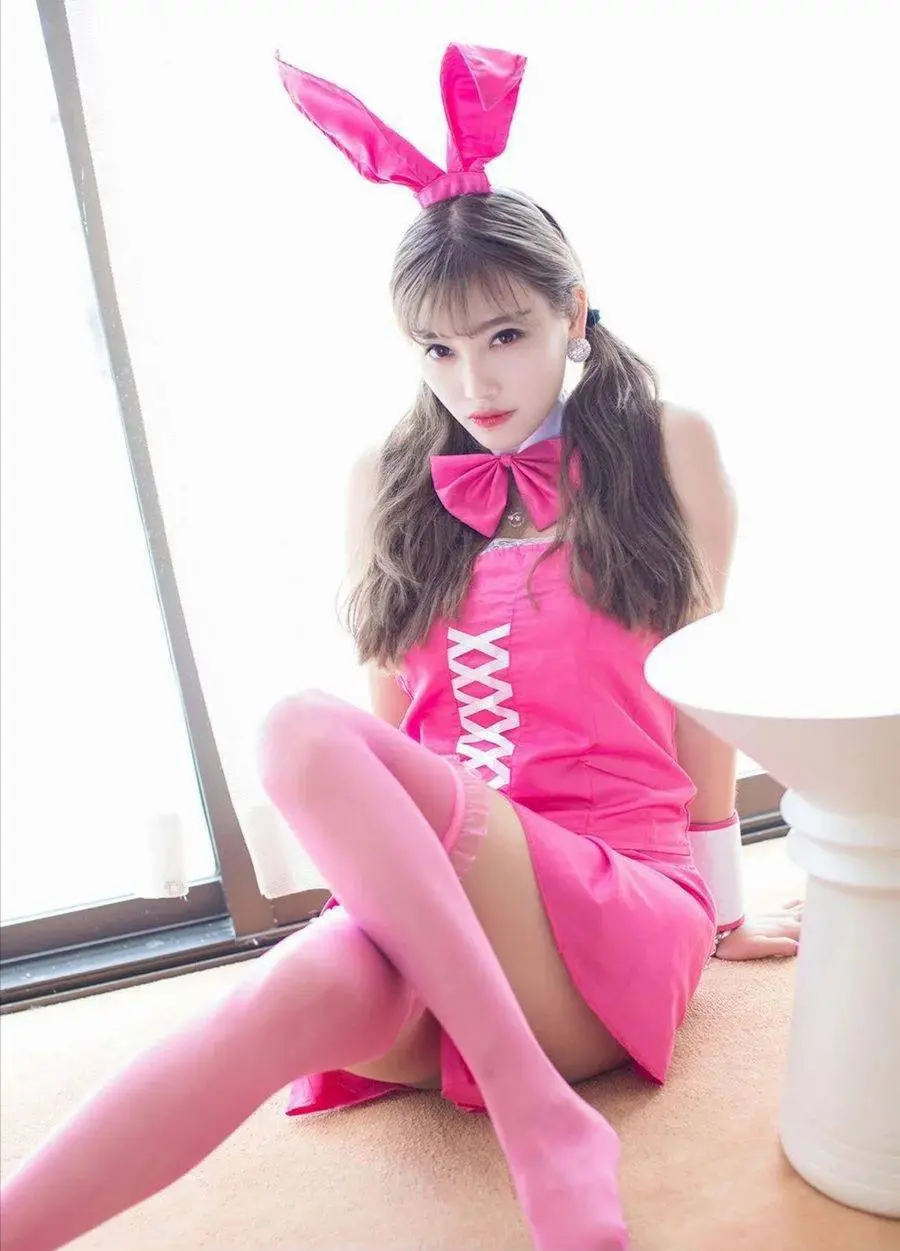粉色蕾丝靓丽可爱兔女郎-5
